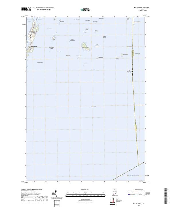 US Topo 7.5-minute map for Bailey Island ME