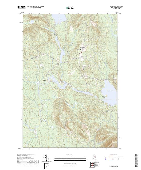 US Topo 7.5-minute map for Burlington ME