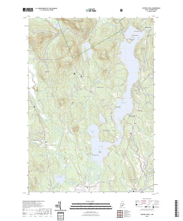US Topo 7.5-minute map for Center Lovell ME – American Map Store