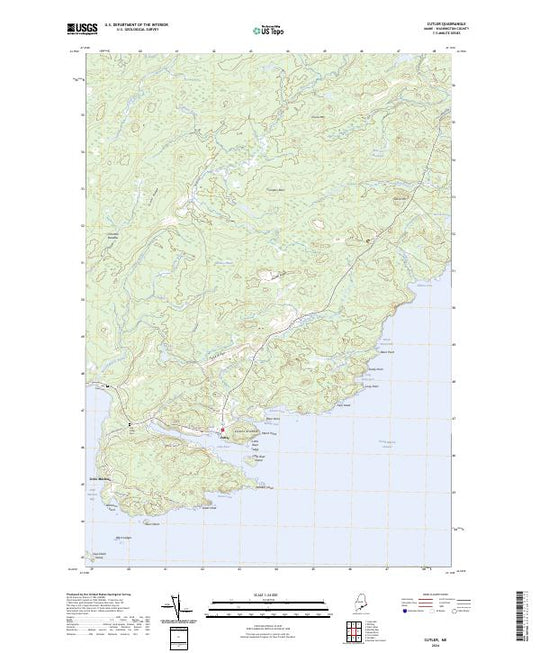 US Topo 7.5-minute map for Cutler ME – American Map Store