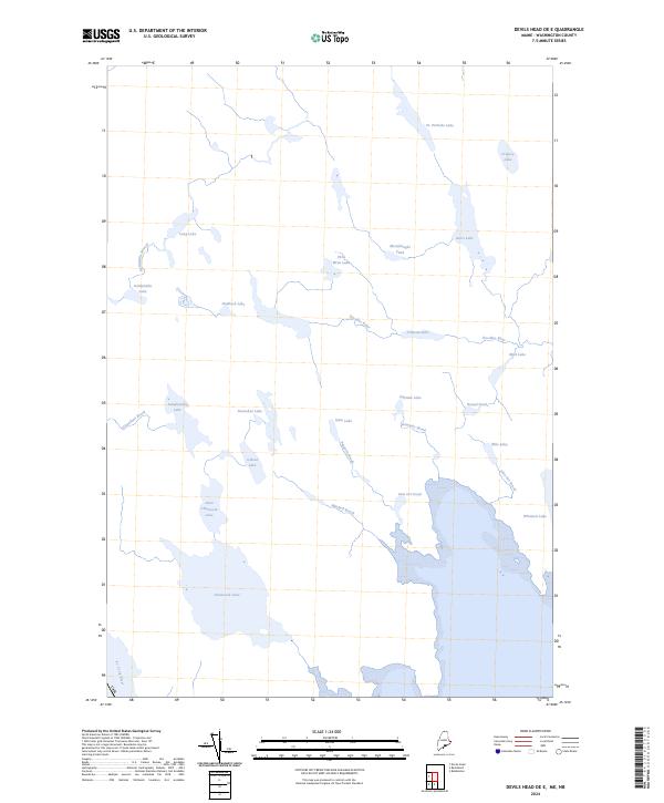 US Topo 7.5-minute map for Devils Head OE E MENB – American Map Store