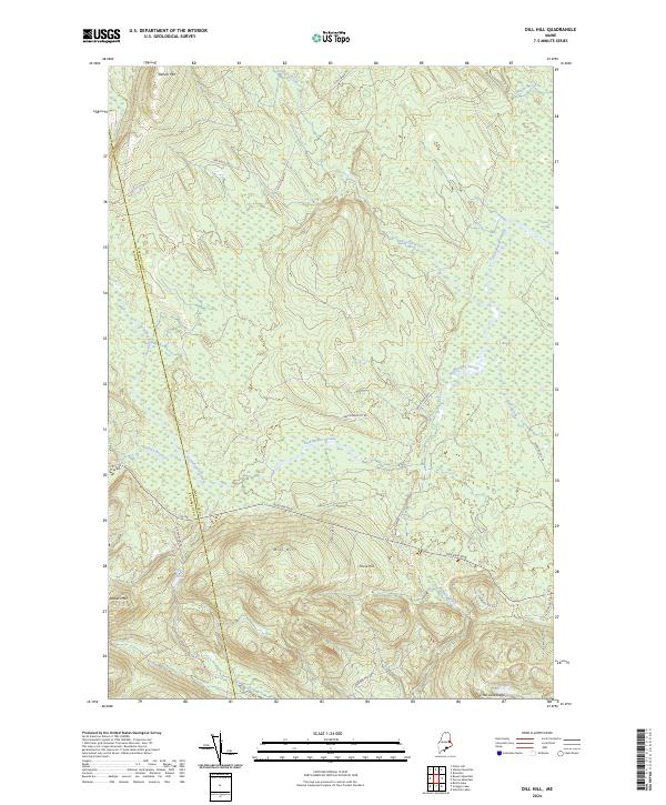 US Topo 7.5-minute map for Dill Hill ME