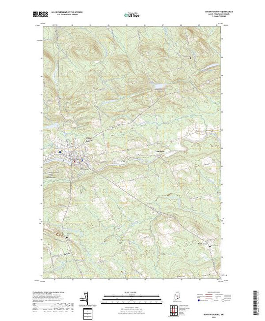 US Topo 7.5-minute map for Dover-Foxcroft ME – American Map Store