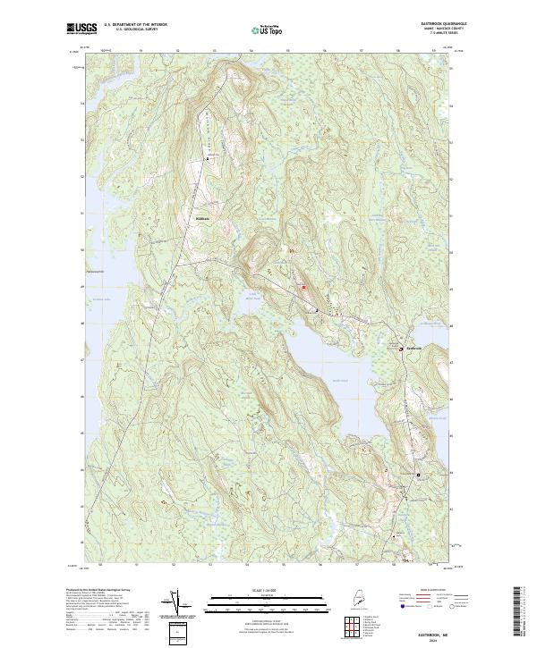 US Topo 7.5-minute map for Eastbrook ME