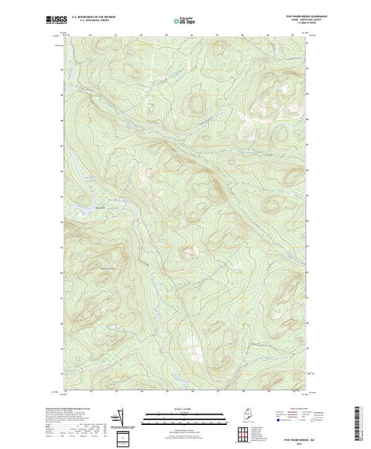 US Topo 7.5-minute map for Five Finger Brook ME – American Map Store