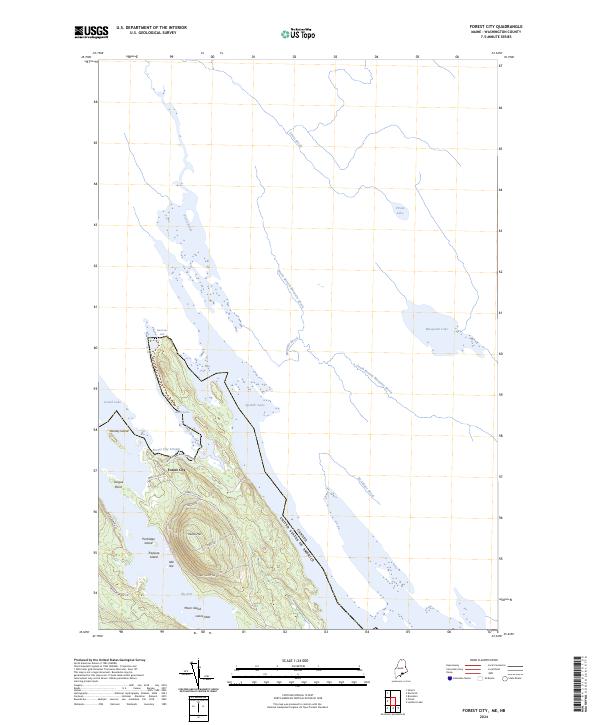 US Topo 7.5-minute map for Forest City MENB