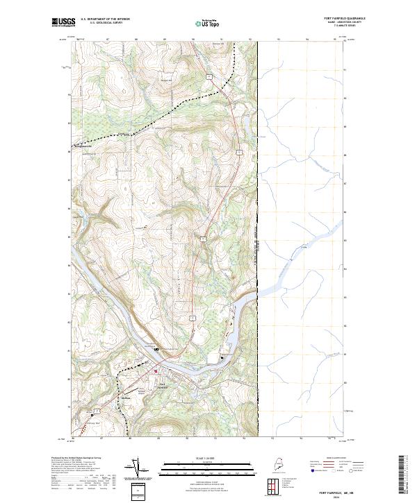 US Topo 7.5-minute map for Fort Fairfield MENB