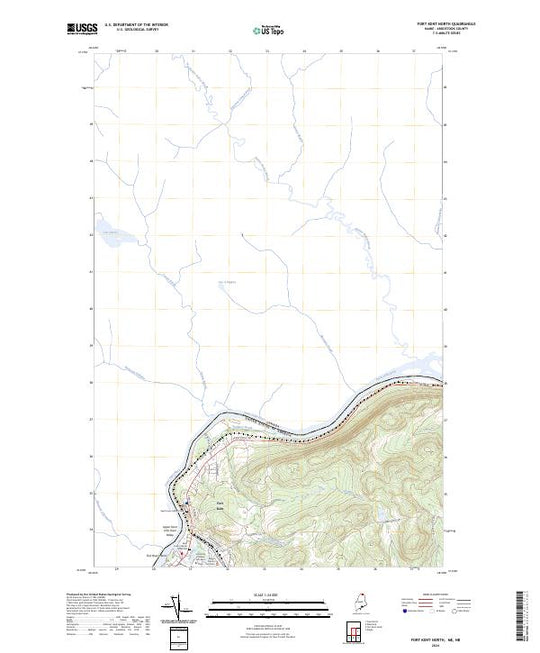 US Topo 7.5-minute map for Fort Kent North MENB – American Map Store