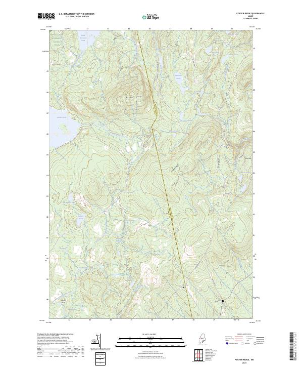 US Topo 7.5-minute map for Foster Ridge ME