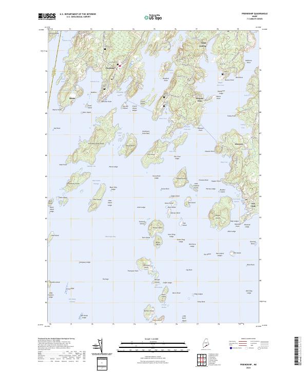 US Topo 7.5-minute map for Friendship ME