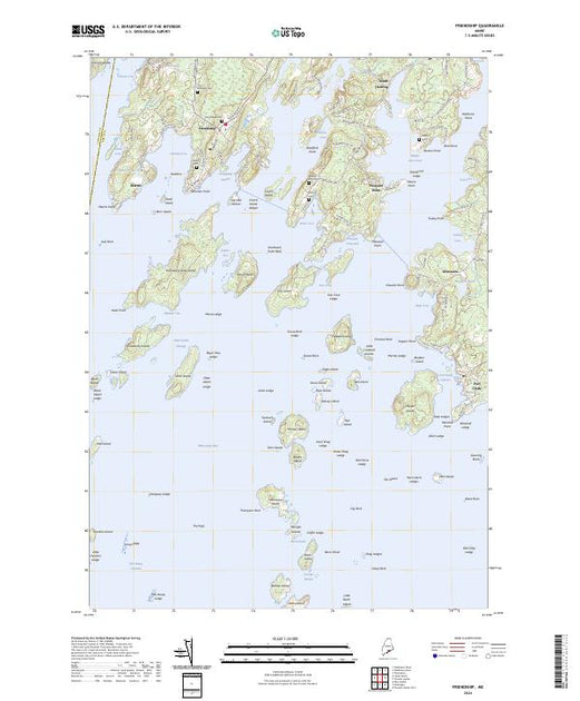 Friendship Wi Map US Topo 7.5-minute map for Friendship ME – American Map Store