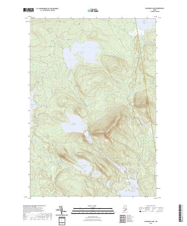 US Topo 7.5-minute map for Gassabias Lake ME