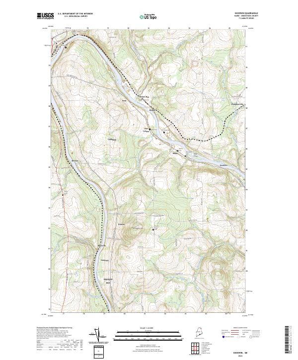 Goodwin Projection Map US Topo 7.5-minute map for Goodwin ME – American Map Store