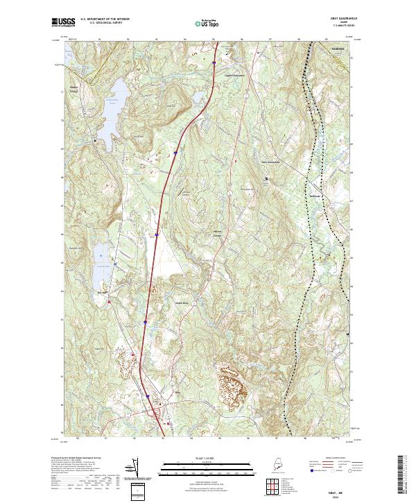 Gray Me Map US Topo 7.5-minute map for Gray ME – American Map Store