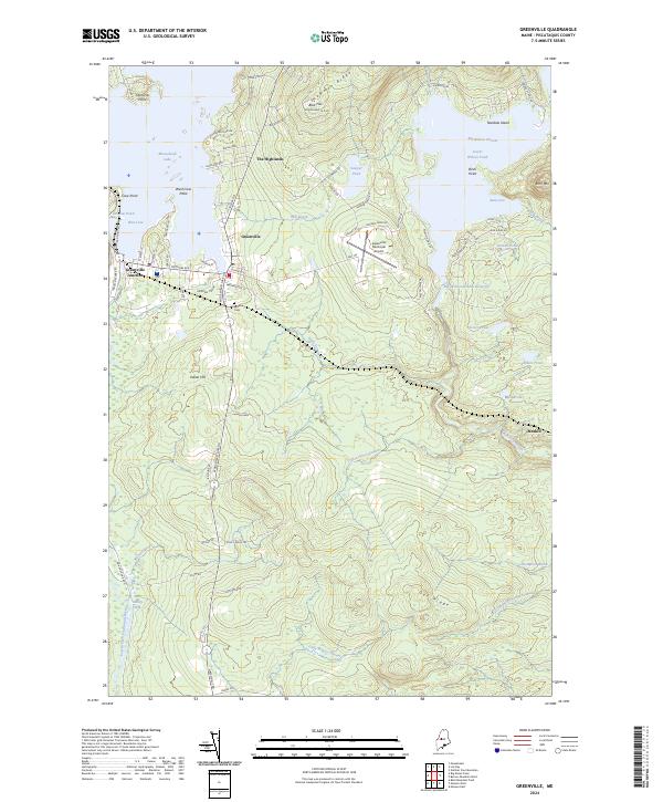 US Topo 7.5-minute map for Greenville ME