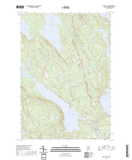 US Topo 7.5-minute map for Hadley Lake ME – American Map Store