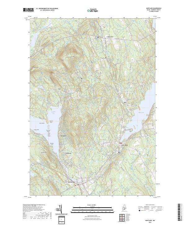 US Topo 7.5-minute map for Hartland ME