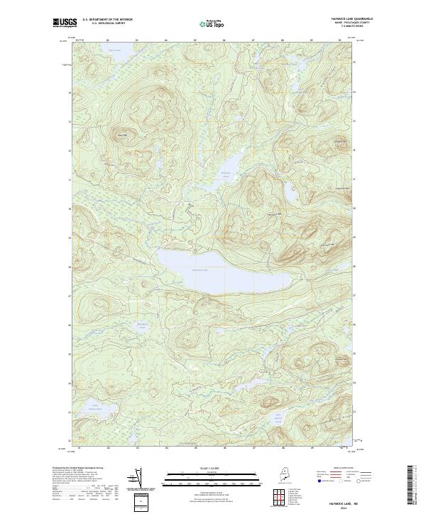 US Topo 7.5-minute map for Haymock Lake ME