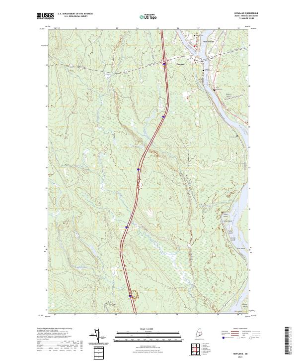 US Topo 7.5-minute map for Howland ME