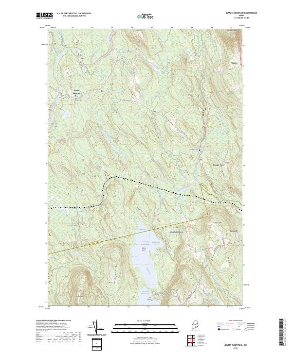 US Topo 7.5-minute map for Jimmey Mountain ME