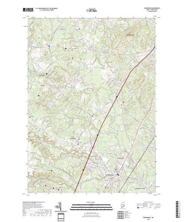 US Topo 7.5-minute map for Kennebunk ME