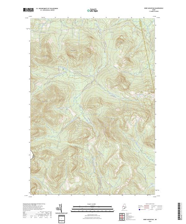 US Topo 7.5-minute map for Kibby Mountain ME