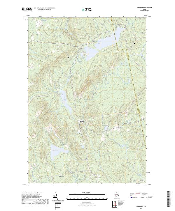 US Topo 7.5-minute map for Kingsbury ME