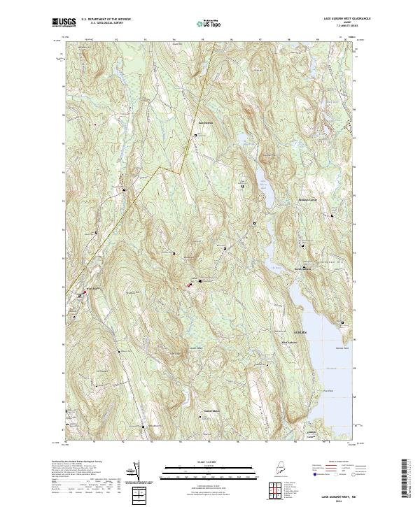 US Topo 7.5-minute map for Lake Auburn West ME
