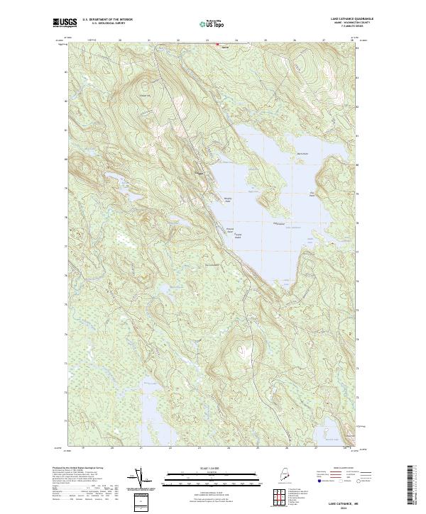 US Topo 7.5-minute map for Lake Cathance ME