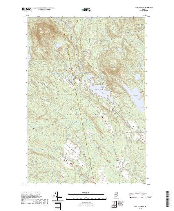 US Topo 7.5-minute map for Lead Mountain ME