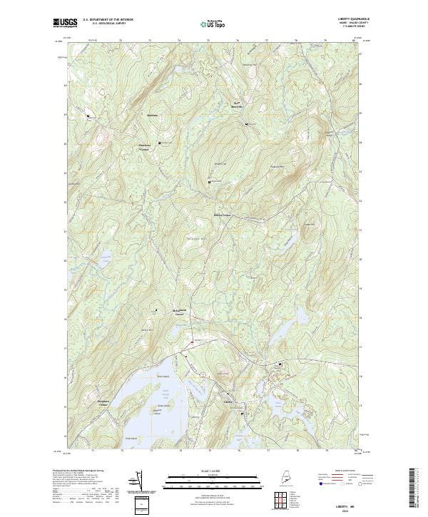 US Topo 7.5-minute map for Liberty ME