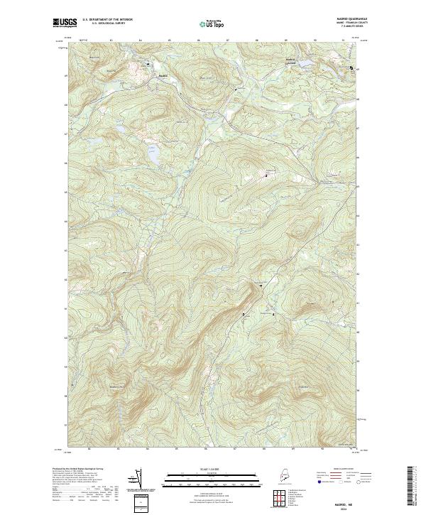 US Topo 7.5-minute map for Madrid ME
