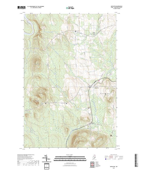 US Topo 7.5-minute map for Mapleton ME