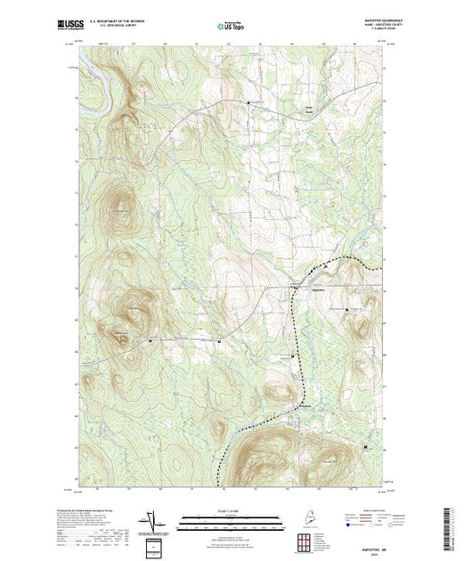 US Topo 7.5-minute map for Mapleton ME – American Map Store
