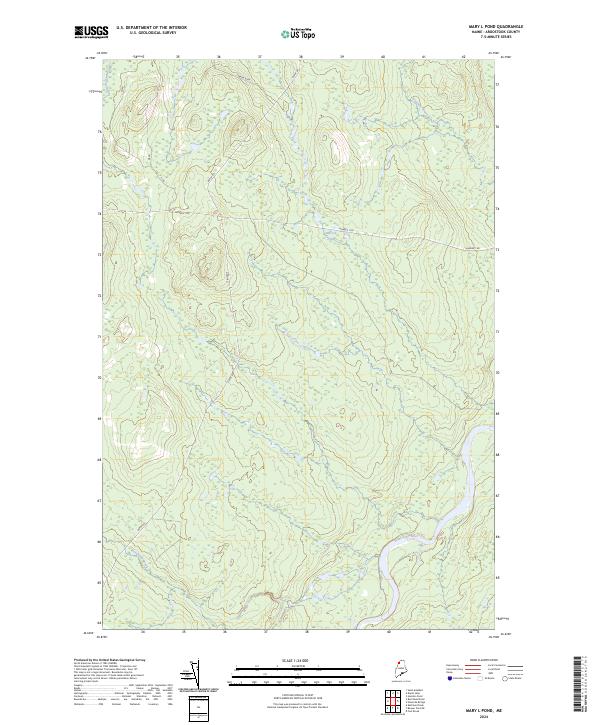 US Topo 7.5-minute map for Mary L Pond ME