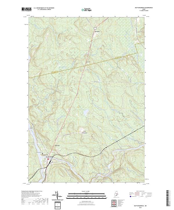 US Topo 7.5-minute map for Mattawamkeag ME