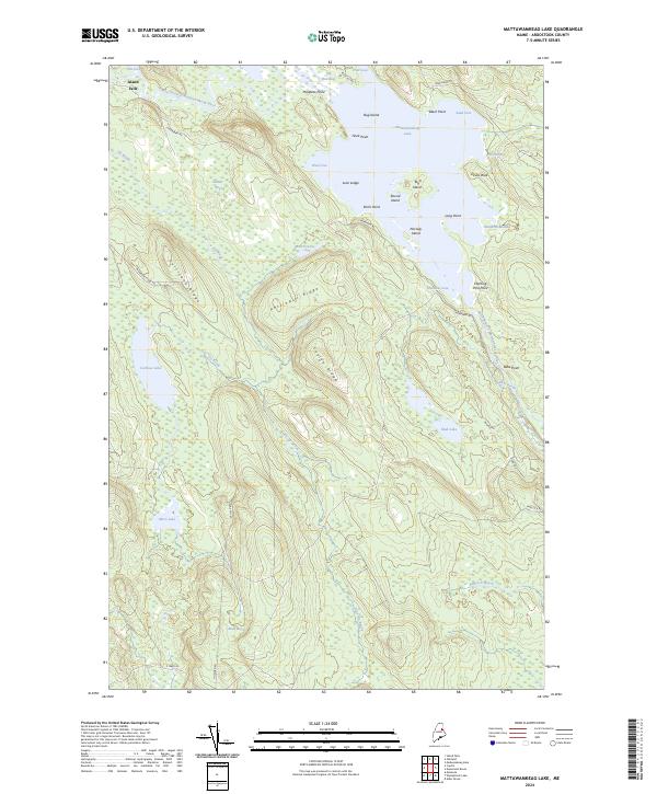 US Topo 7.5-minute map for Mattawamkeag Lake ME