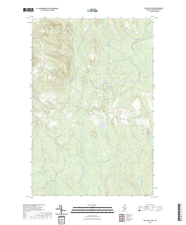 US Topo 7.5-minute map for McClusky Lake ME