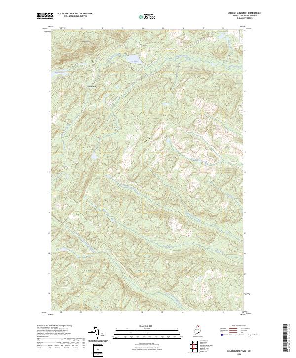 US Topo 7.5-minute map for McLean Mountain ME