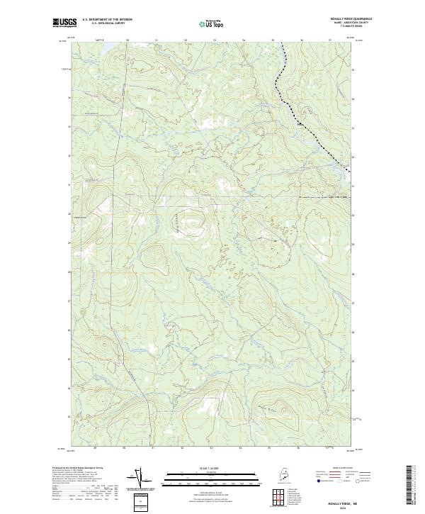 US Topo 7.5-minute map for McNally Ridge ME