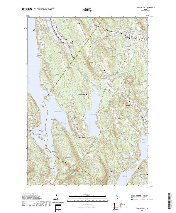US Topo 7.5-minute map for Mechanic Falls ME