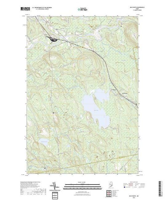 US Topo 7.5-minute map for Milo South ME – American Map Store