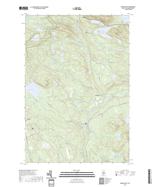 US Topo 7.5-minute map for Monson East ME – American Map Store