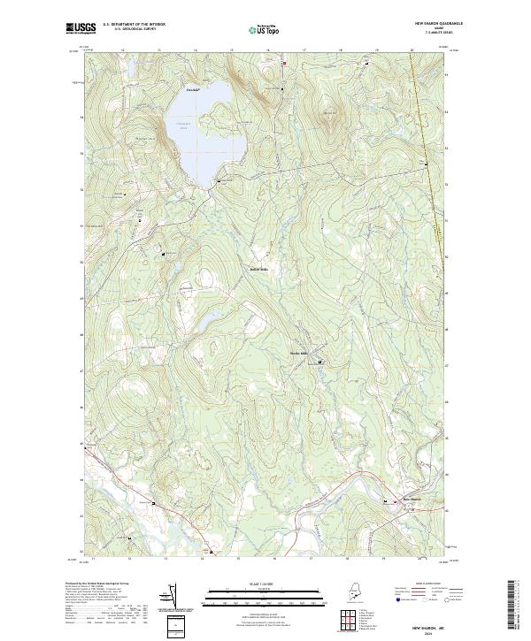 US Topo 7.5-minute map for New Sharon ME
