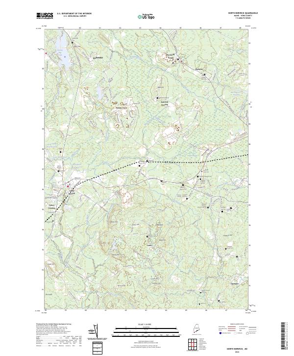 US Topo 7.5-minute map for North Berwick ME
