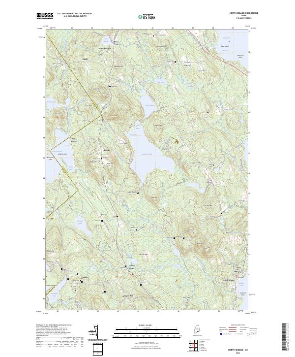 US Topo 7.5-minute map for North Sebago ME