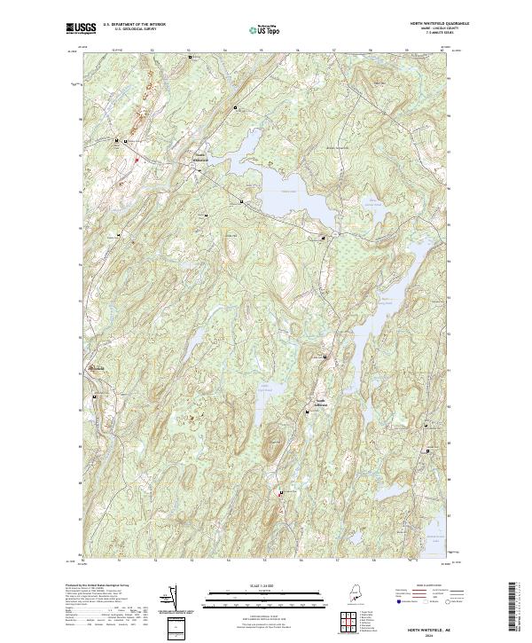 US Topo 7.5-minute map for North Whitefield ME