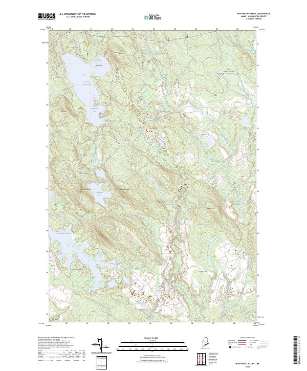 US Topo 7.5-minute map for Northeast Bluff ME