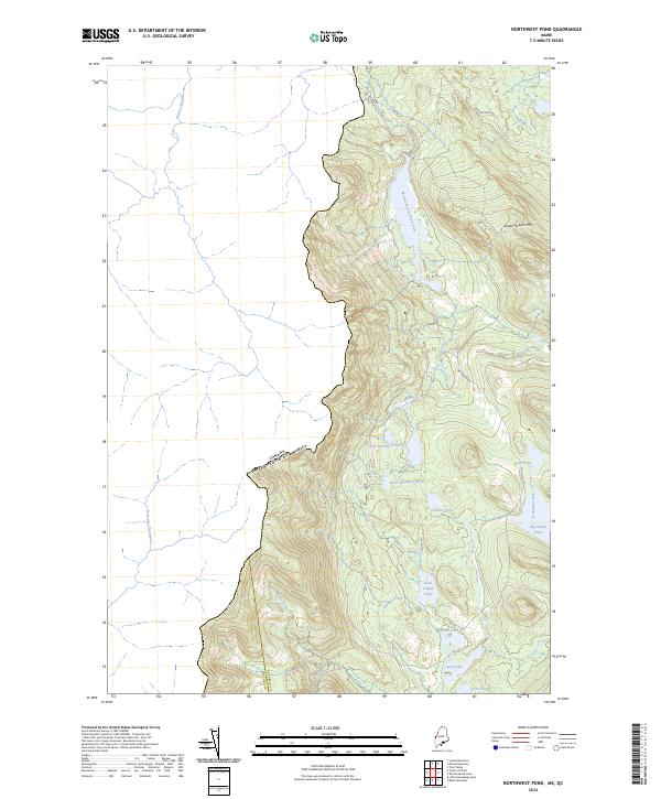 US Topo 7.5-minute map for Northwest Pond MEQC