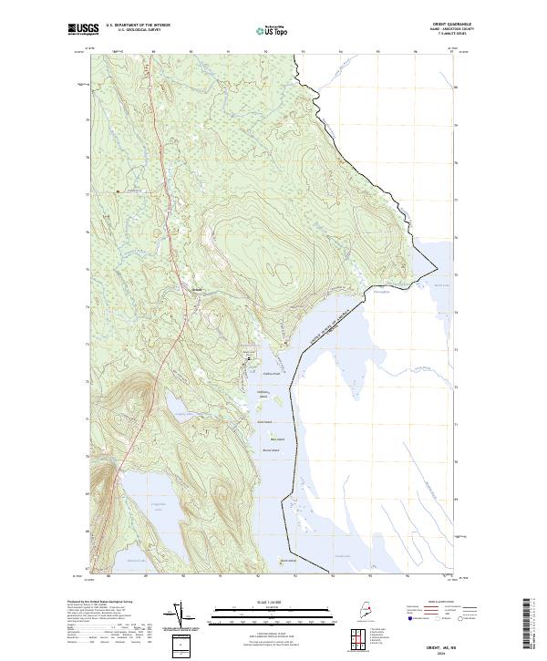 US Topo 7.5-minute map for Orient MENB – American Map Store